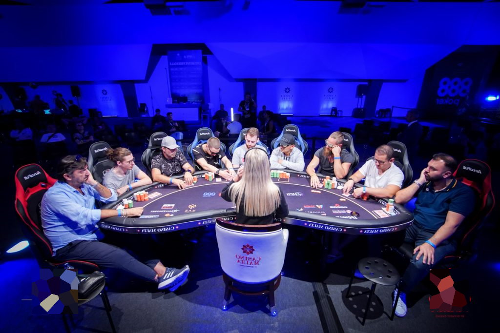 Final table. Poker in Malta.